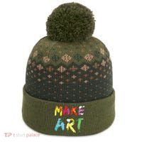 Make Art Painter Artist Teacher Artsy Gift The Baniff Cuffed Pom Beanie thumb 0