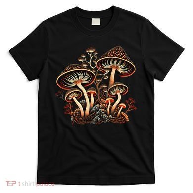Mushrooms Aliens Psychedelic Magic Cottagecore Fairycore T-Shirt