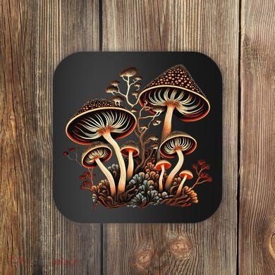Mushrooms Aliens Psychedelic Magic Cottagecore Fairycore Coaster