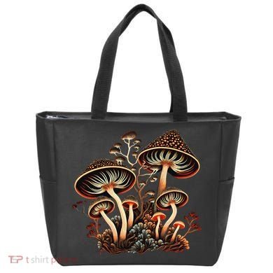 Mushrooms Aliens Psychedelic Magic Cottagecore Fairycore Tote Bag