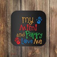 Mimi And Pappy Love Me Grandchild Coaster thumb 0