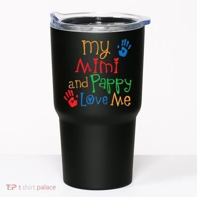 Mimi And Pappy Love Me Grandchild Tumbler