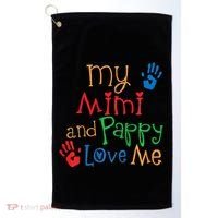 Mimi And Pappy Love Me Grandchild Golf Towel thumb 0
