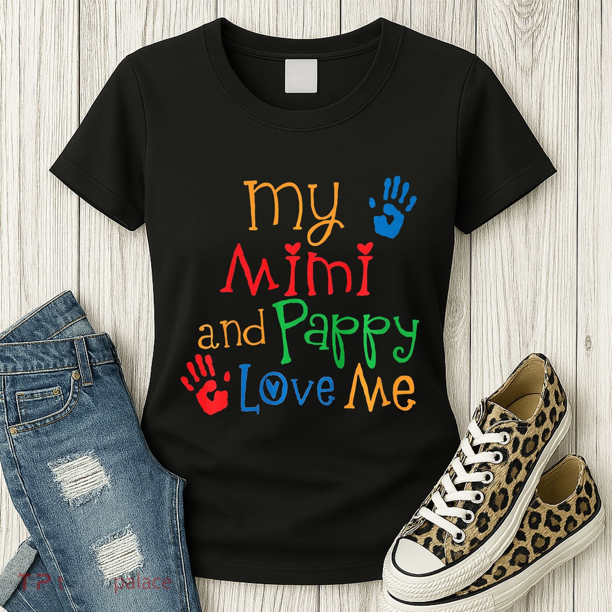 Mimi And Pappy Love Me Grandchild Women's T-Shirt