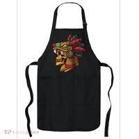 Mayan Ancient Quetzalcoatl Aztec Skull Retro Apron thumb 0