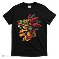 Mayan Ancient Quetzalcoatl Aztec Skull Retro T-Shirt thumb 0