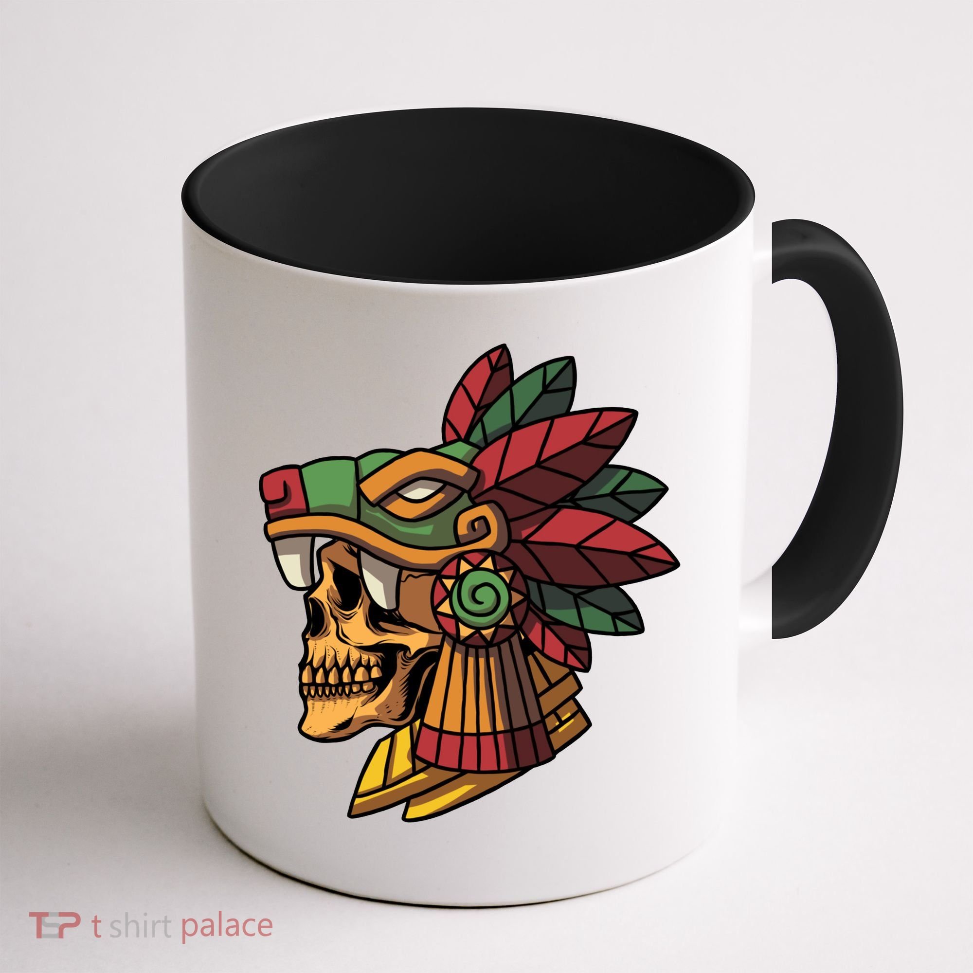 Mayan Ancient Quetzalcoatl Aztec Skull Retro Coffee Mug
