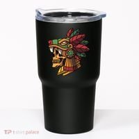 Mayan Ancient Quetzalcoatl Aztec Skull Retro Tumbler thumb 0