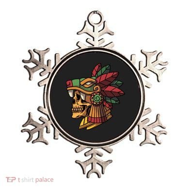 Mayan Ancient Quetzalcoatl Aztec Skull Retro Ornament
