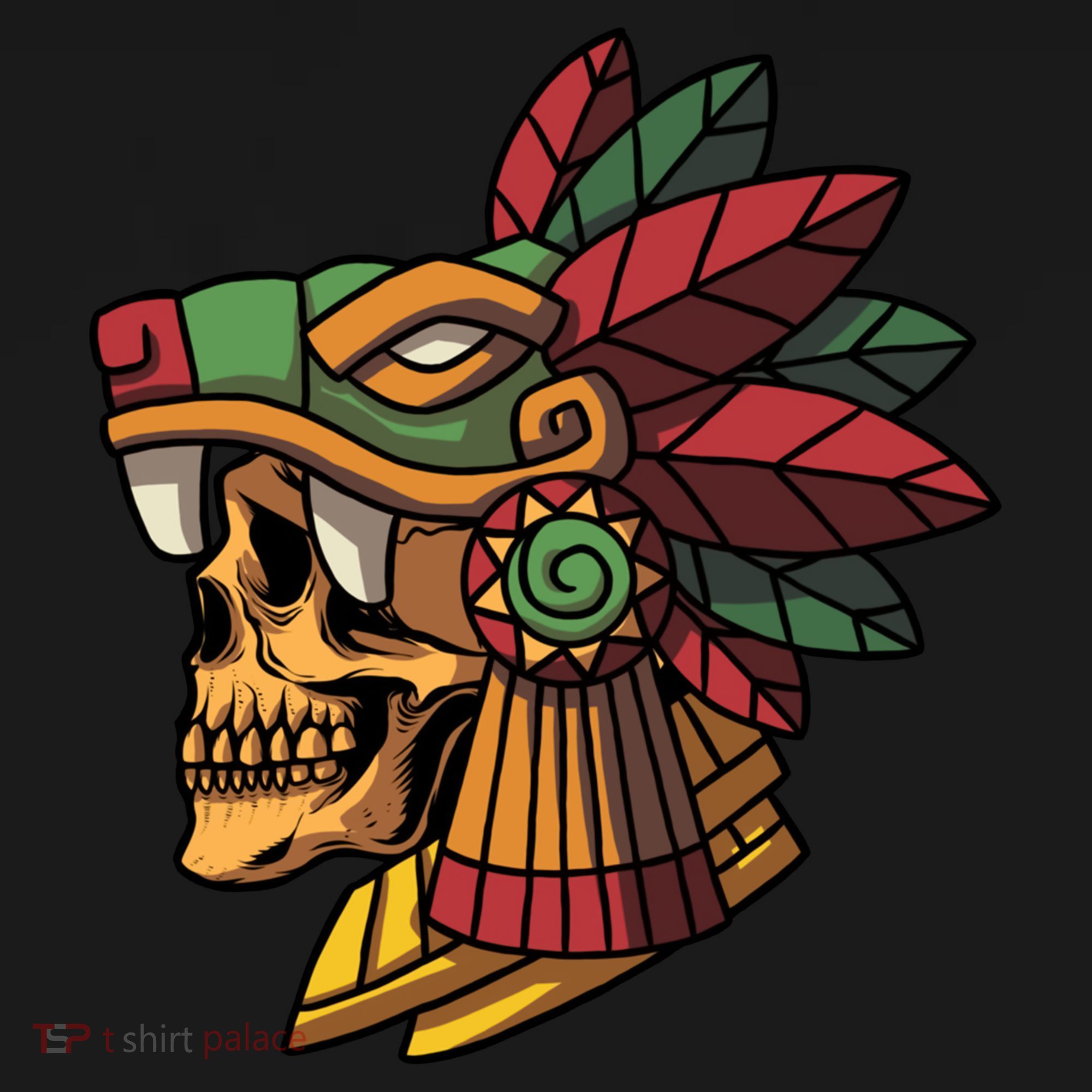 Mayan Ancient Quetzalcoatl Aztec Skull Retro Women's Tank Top