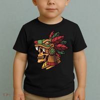 Mayan Ancient Quetzalcoatl Aztec Skull Retro Toddler T-Shirt thumb 2