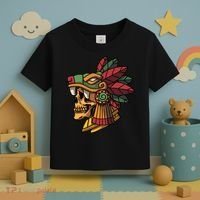 Mayan Ancient Quetzalcoatl Aztec Skull Retro Toddler T-Shirt thumb 3