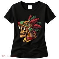 Mayan Ancient Quetzalcoatl Aztec Skull Retro Women's T-Shirt thumb 0