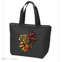 Mayan Ancient Quetzalcoatl Aztec Skull Retro Tote Bag thumb 3