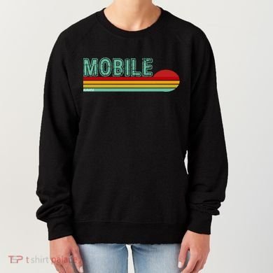 Mobile Alabama Retro Sunset Women's Sweatshirt