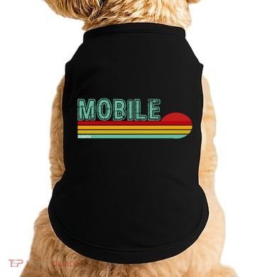 Mobile Alabama Retro Sunset Doggie Tank