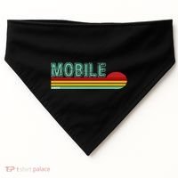 Mobile Alabama Retro Sunset USA-Made Doggie Bandana thumb 0