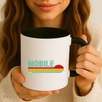 Mobile Alabama Retro Sunset Coffee Mug thumb 3