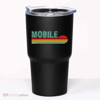 Mobile Alabama Retro Sunset Tumbler