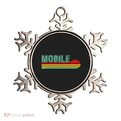 Mobile Alabama Retro Sunset Ornament