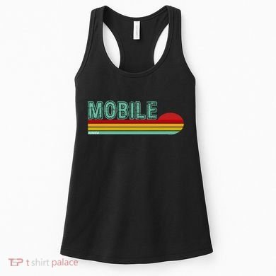 Mobile Alabama Retro Sunset Women's Tank Top
