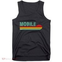 Mobile Alabama Retro Sunset Tank Top thumb 0