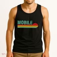 Mobile Alabama Retro Sunset Tank Top thumb 3
