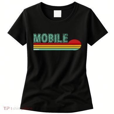 Mobile Alabama Retro Sunset Women's T-Shirt
