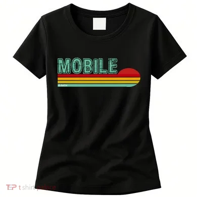 Mobile Alabama Retro Sunset Women's T-Shirt