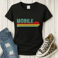 Mobile Alabama Retro Sunset Women's T-Shirt thumb 3
