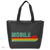 Mobile Alabama Retro Sunset Tote Bag thumb 0