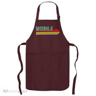 Mobile Alabama Retro Sunset Apron