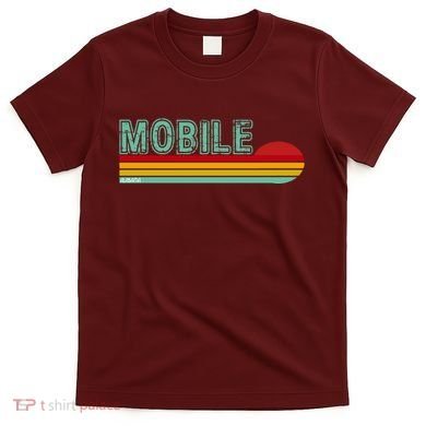 Mobile Alabama Retro Sunset T-Shirt