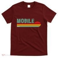 Mobile Alabama Retro Sunset T-Shirt thumb 0