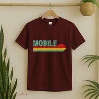 Mobile Alabama Retro Sunset T-Shirt thumb 2