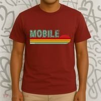 Mobile Alabama Retro Sunset T-Shirt thumb 3