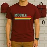 Mobile Alabama Retro Sunset T-Shirt thumb 6