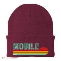 Mobile Alabama Retro Sunset Beanie thumb 0