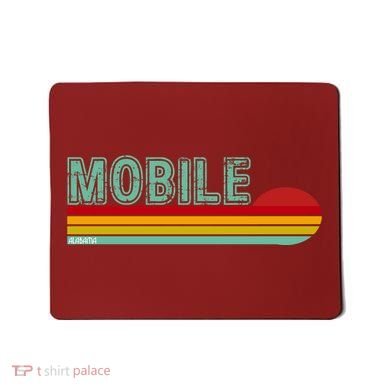Mobile Alabama Retro Sunset Mousepad
