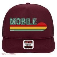 Mobile Alabama Retro Sunset Hat thumb 0