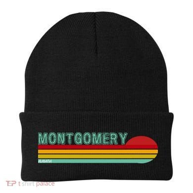 Montgomery Alabama Retro Sunset Beanie