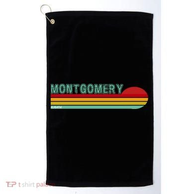 Montgomery Alabama Retro Sunset Golf Towel