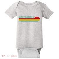 Montgomery Alabama Retro Sunset Baby Bodysuit thumb 0