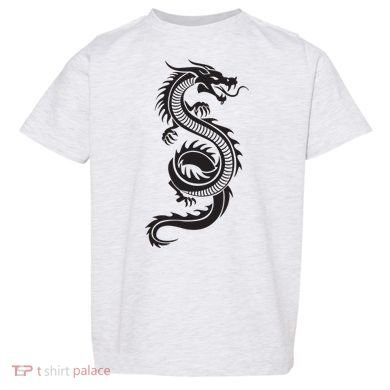 Martial Arts Red Chinese Firedrake Dragon Print Art Toddler T-Shirt