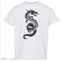 Martial Arts Red Chinese Firedrake Dragon Print Art Toddler T-Shirt thumb 0
