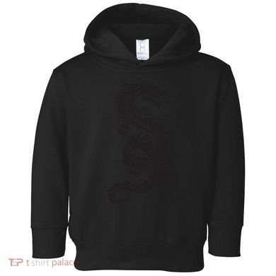 Martial Arts Red Chinese Firedrake Dragon Print Art Toddler Hoodie