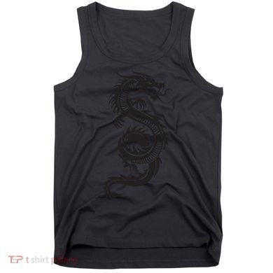 Martial Arts Red Chinese Firedrake Dragon Print Art Tank Top