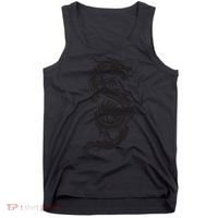 Martial Arts Red Chinese Firedrake Dragon Print Art Tank Top thumb 0