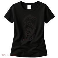 Martial Arts Red Chinese Firedrake Dragon Print Art Women's T-Shirt thumb 0