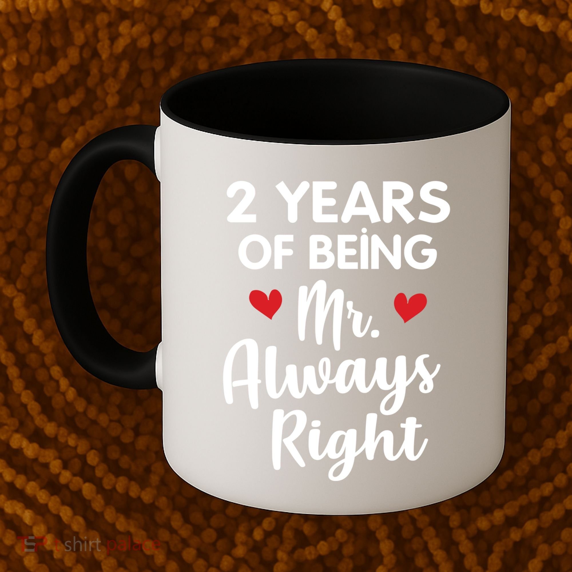 Mr Always Right 2nd Wedding Anniversary Gift For Husband Gift Coffee Mug